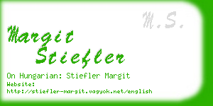 margit stiefler business card